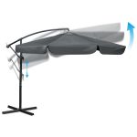 Складена садова парасоля 8 сегментів 350 см з чохлом Plonos PL-881 - Найкращий вибір для вашого саду - Зображення 5