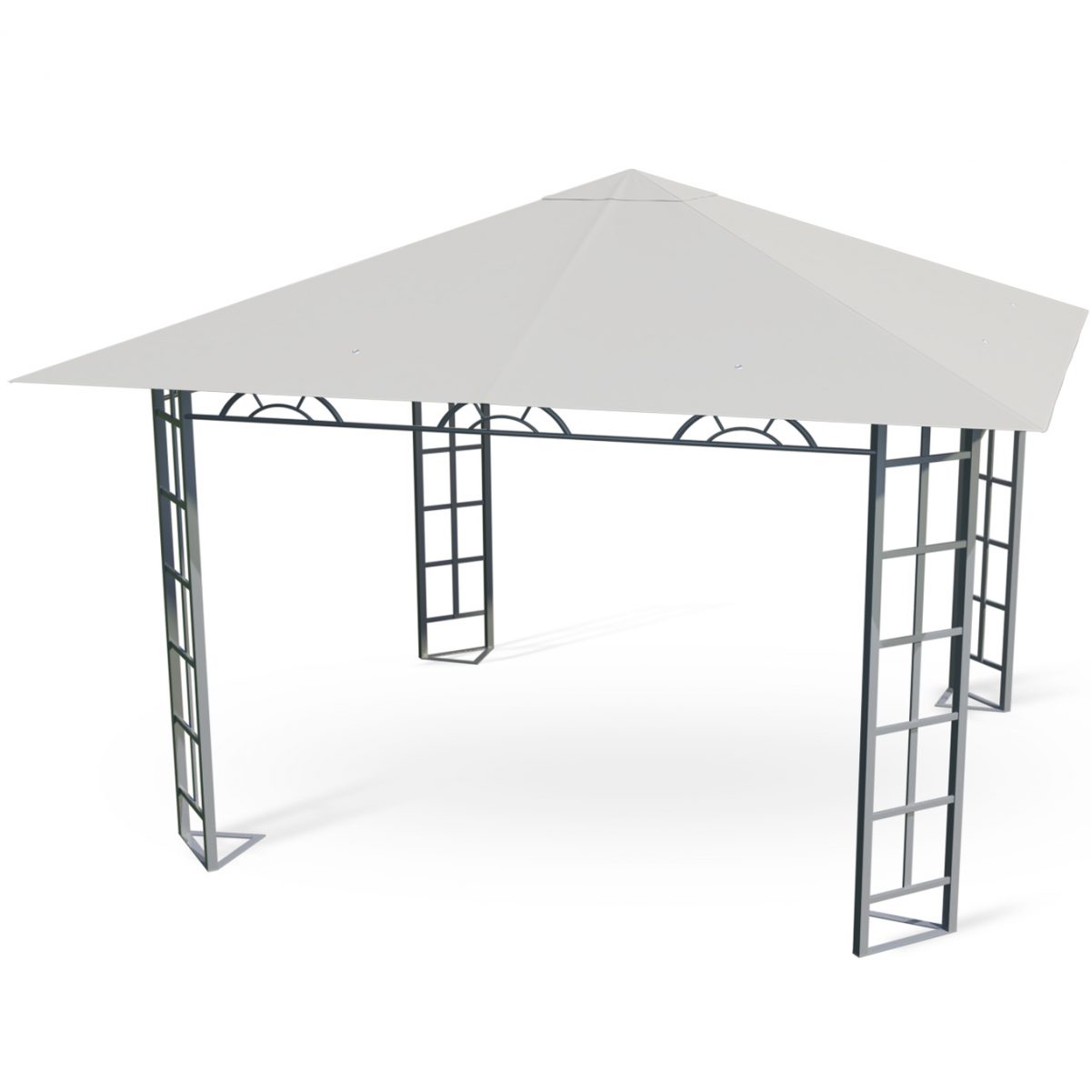 Садовий павільйон бежевий намет 3x3 м Plonos 4932 - Захист від сонця та дощу - Зображення 5