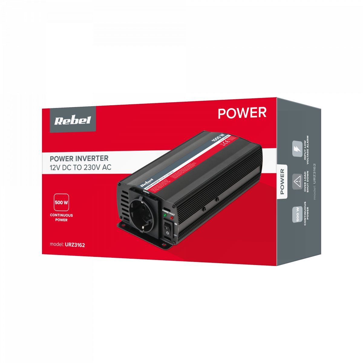 Автомобільний перетворювач напруги Інвертор REBEL на 500 Вт - Зображення 4