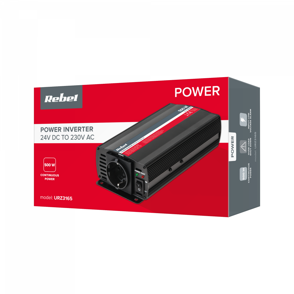 Автомобільний перетворювач напруги Інвертор REBEL на 500 Вт - Зображення 4