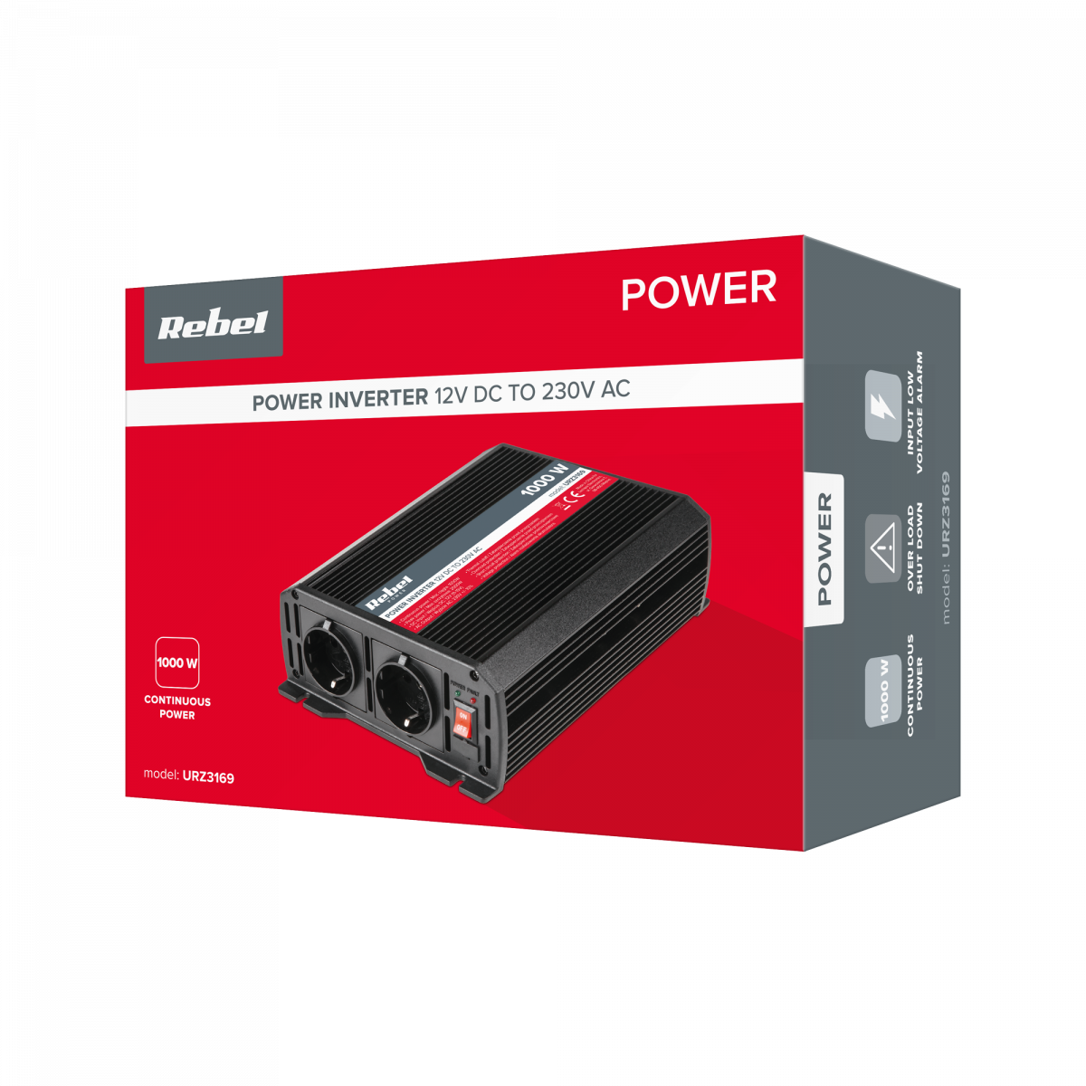 Автомобільний перетворювач напруги Інвертор REBEL 1000 Вт - Зображення 4