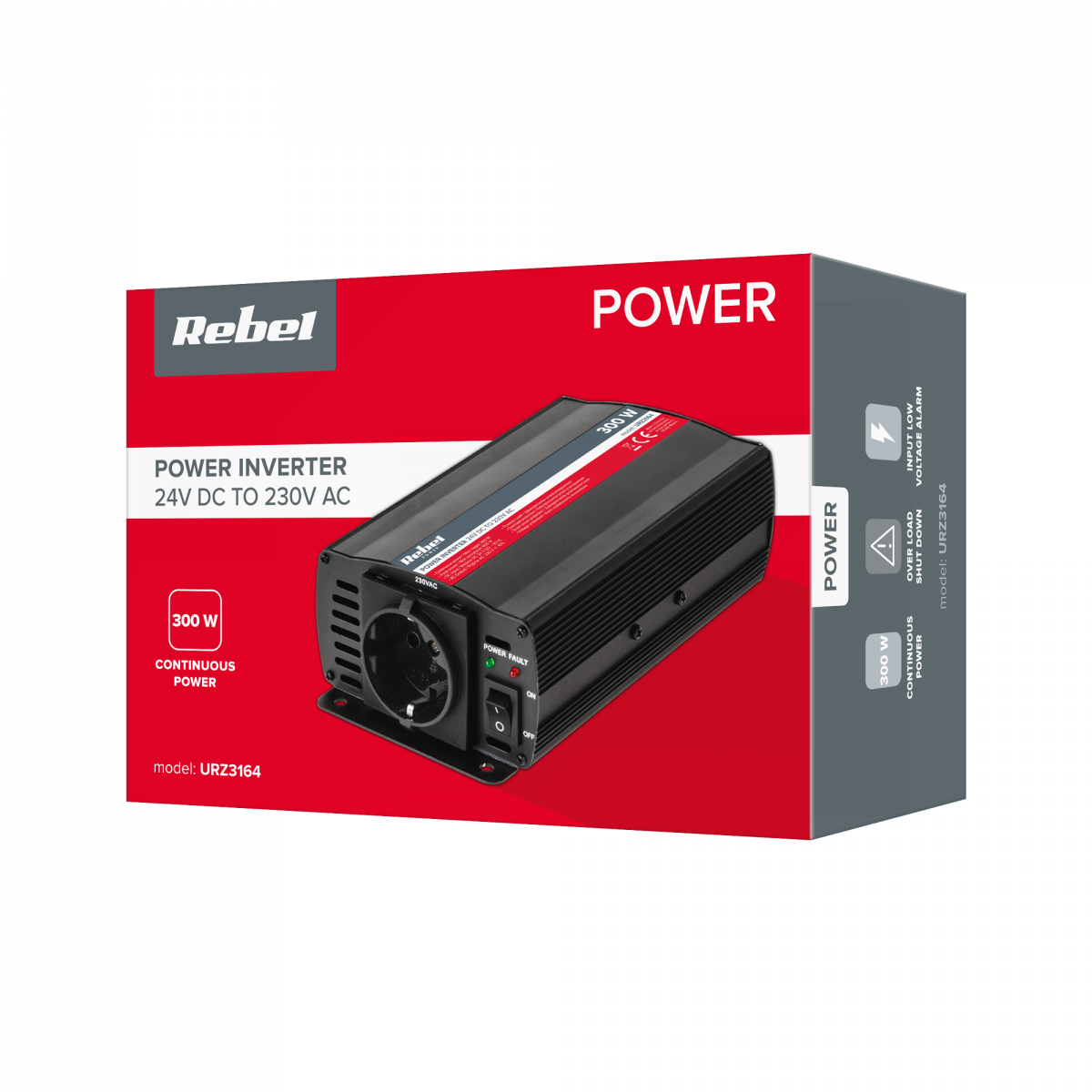 Автомобільний перетворювач напруги Інвертор REBEL на 300 Вт - Зображення 4