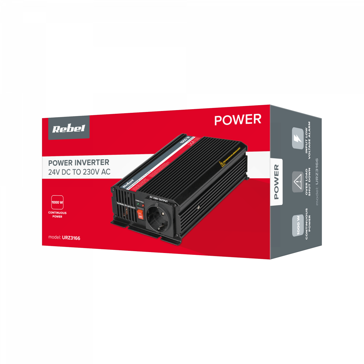 Автомобільний перетворювач напруги Інвертор 1000 Вт REBEL - Зображення 4