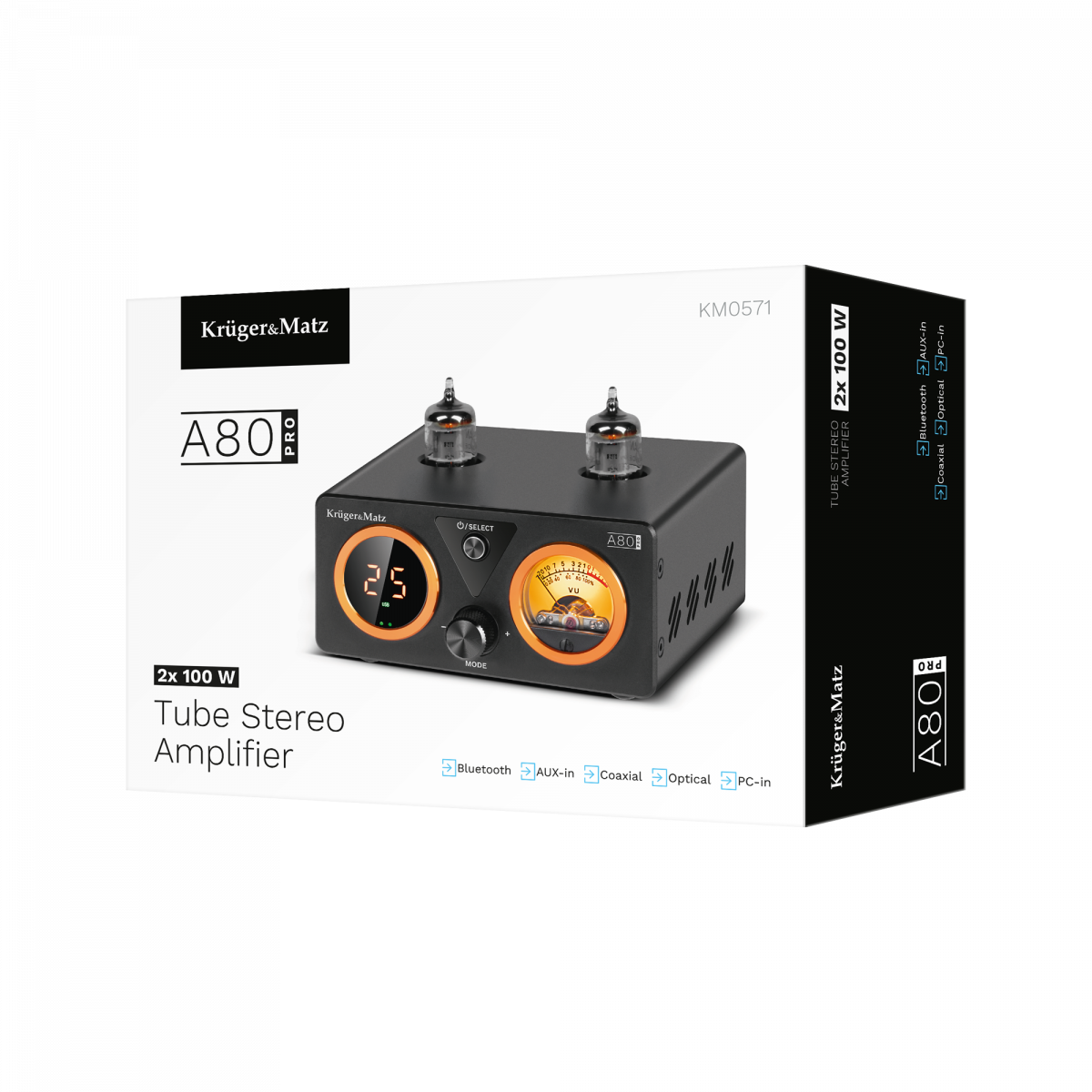 Ламповий стерео підсилювач Kruger&Matz A80-PRO - Зображення 7