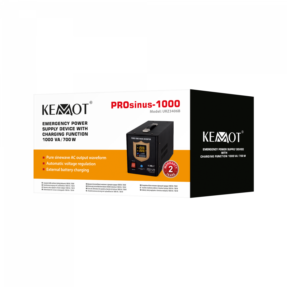 Джерело безперебійного живлення Kemot PROsinus-1000 URZ3406B - Зображення 4