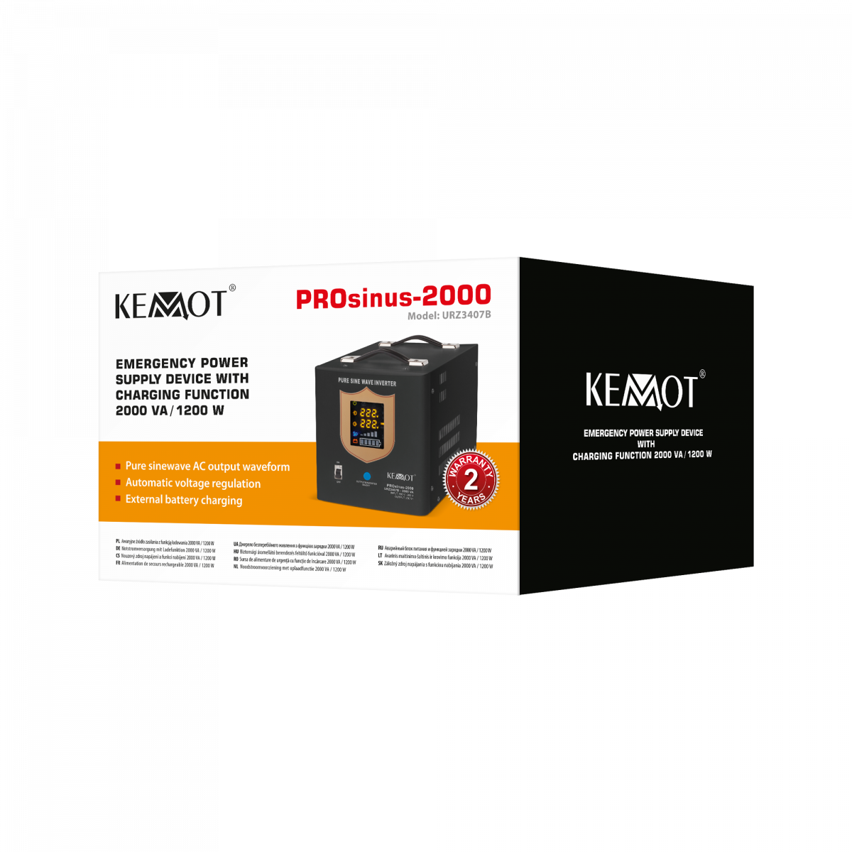 Джерело безперебійного живлення Kemot PROsinus-2000 URZ3407B - Зображення 4