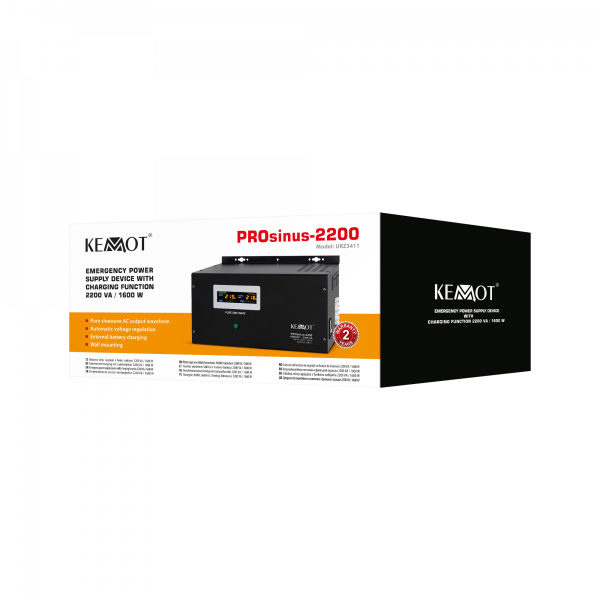 Джерело безперебійного живлення Kemot PROsinus-2200W URZ3411 - Зображення 4