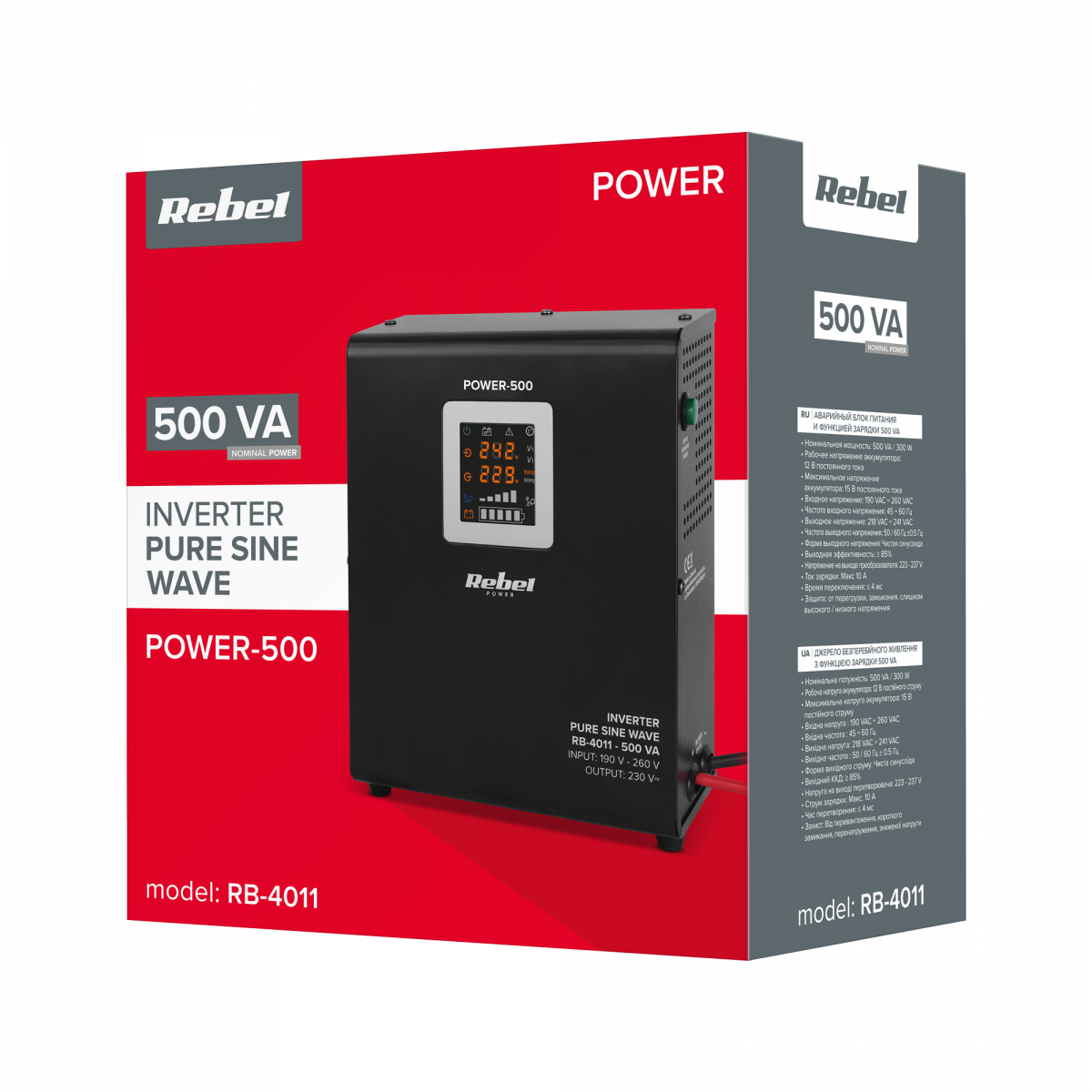 Настінний аварійний блок живлення Rebel POWER-500 RB-4011 - Зображення 5