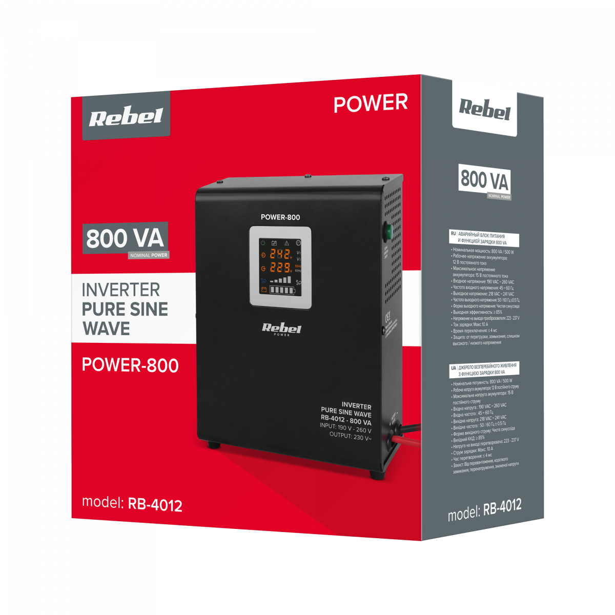 Настінний аварійний блок живлення Rebel POWER-800 RB-4012 - Зображення 5