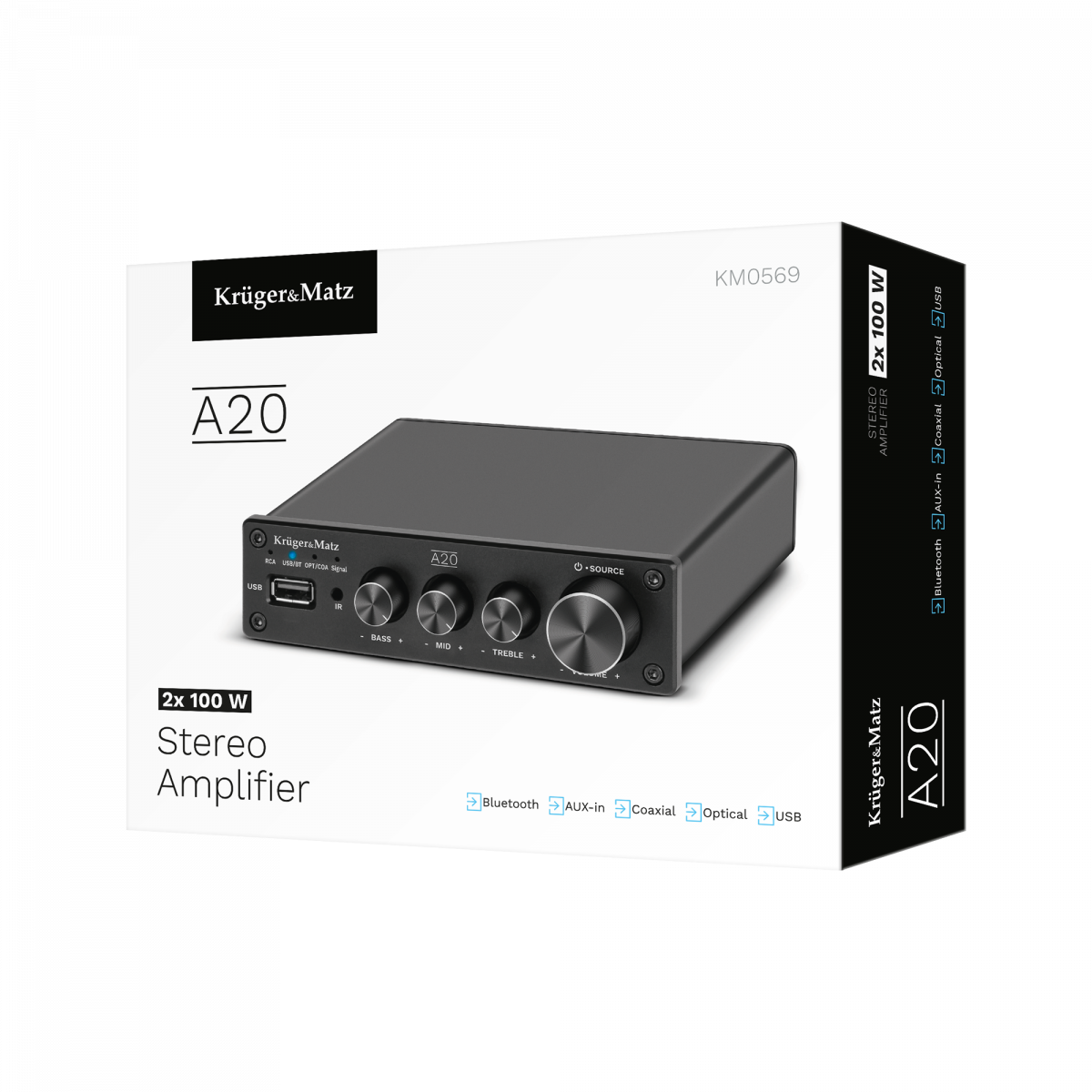 Стереопідсилювач Kruger&Matz модель A20 - Зображення 7