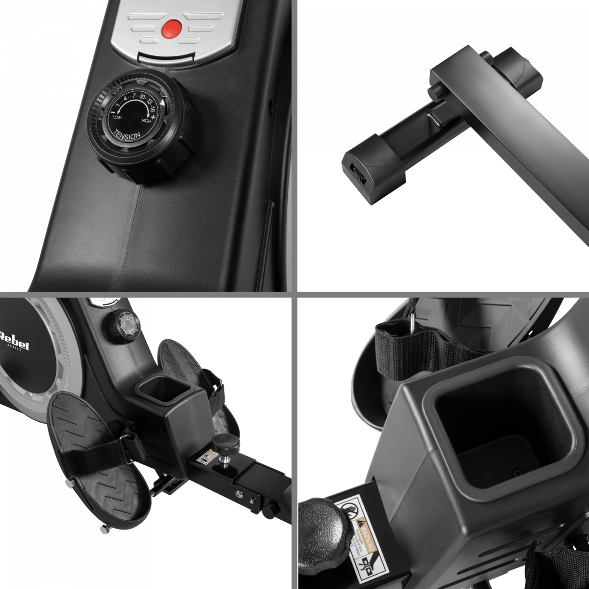 Магнітний гребний тренажер Rebel Active RBA-1005 - Зображення 9