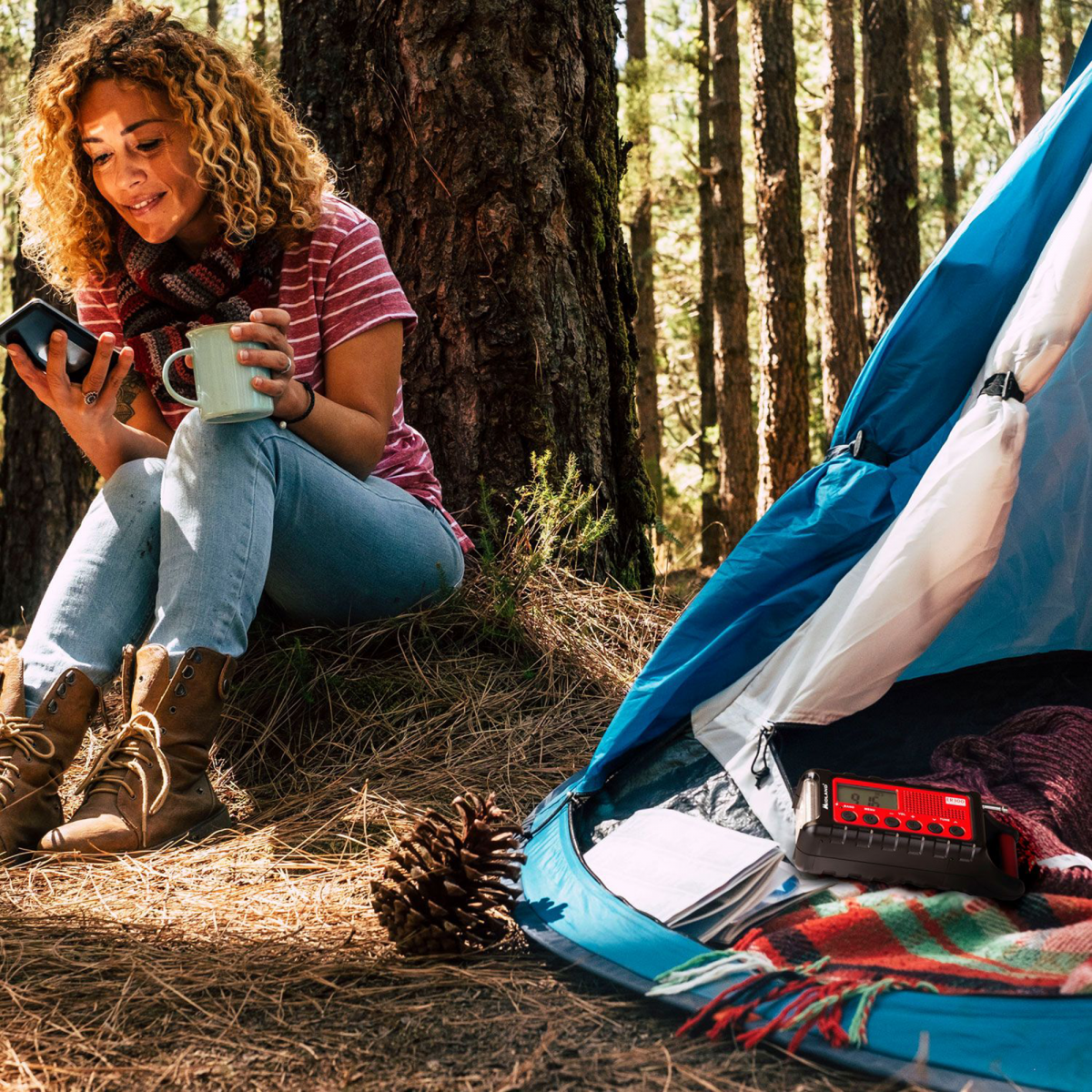 Радіобудильник Midland ER300 із сонячною батареєю динамо 2600 мАг - Зображення 9