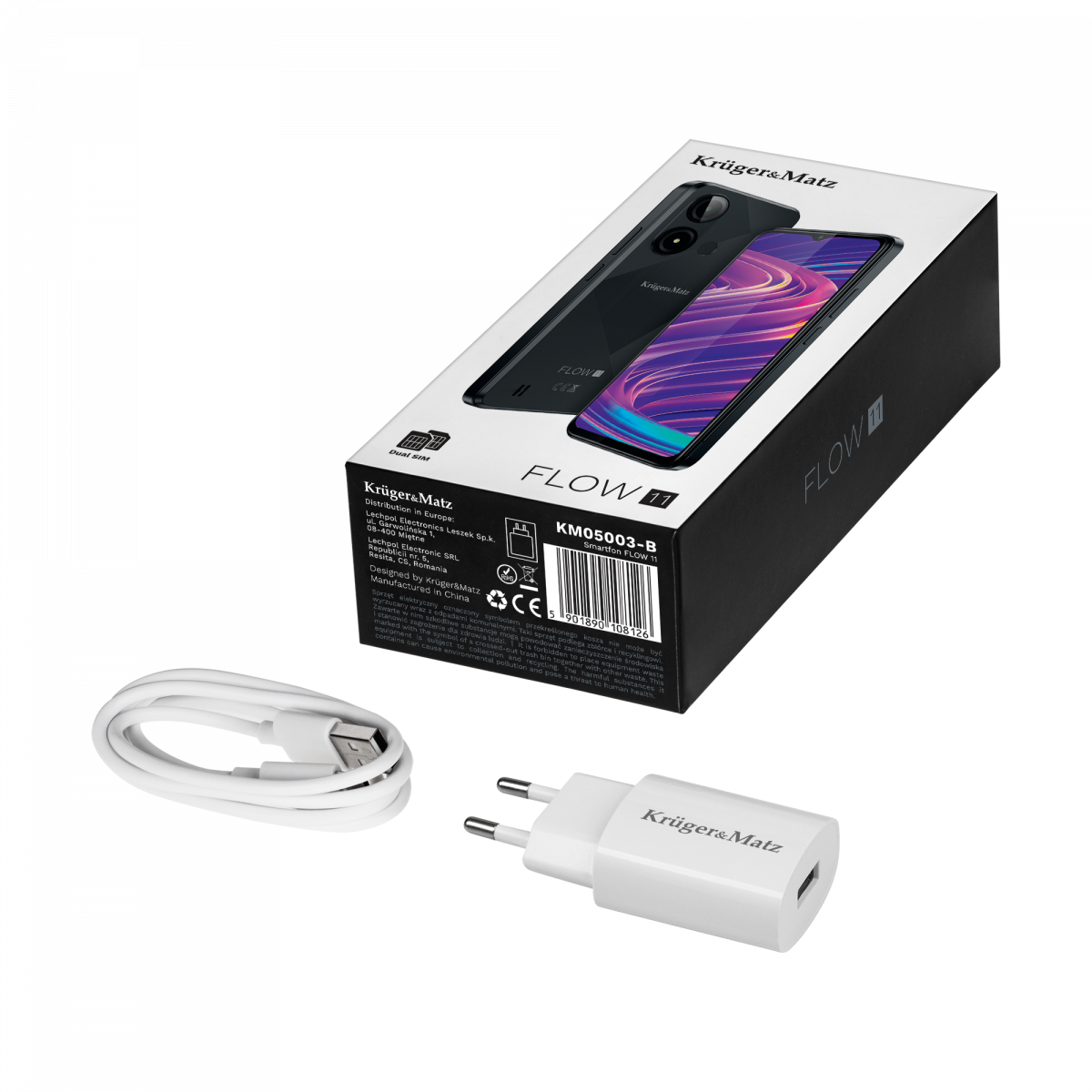 Смартфон Kruger&Matz FLOW 11 чорний - Зображення 8