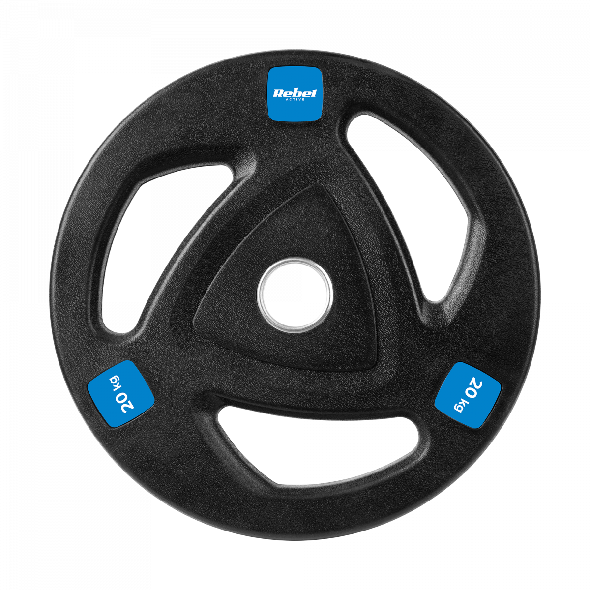 Прогумована чавунна вага 20 кг, олімпійський отвір 51 мм Rebel Active RBA-2112-1 - Зображення 2