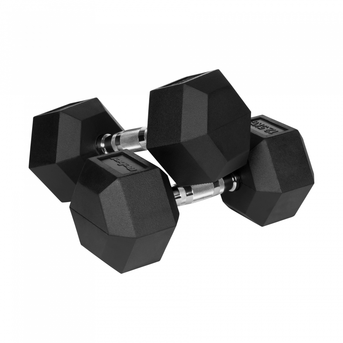 Гантелі чавунні прогумовані HEX ​​2х12,5 кг Rebel Active RBA-2325-12.5 - Зображення 2