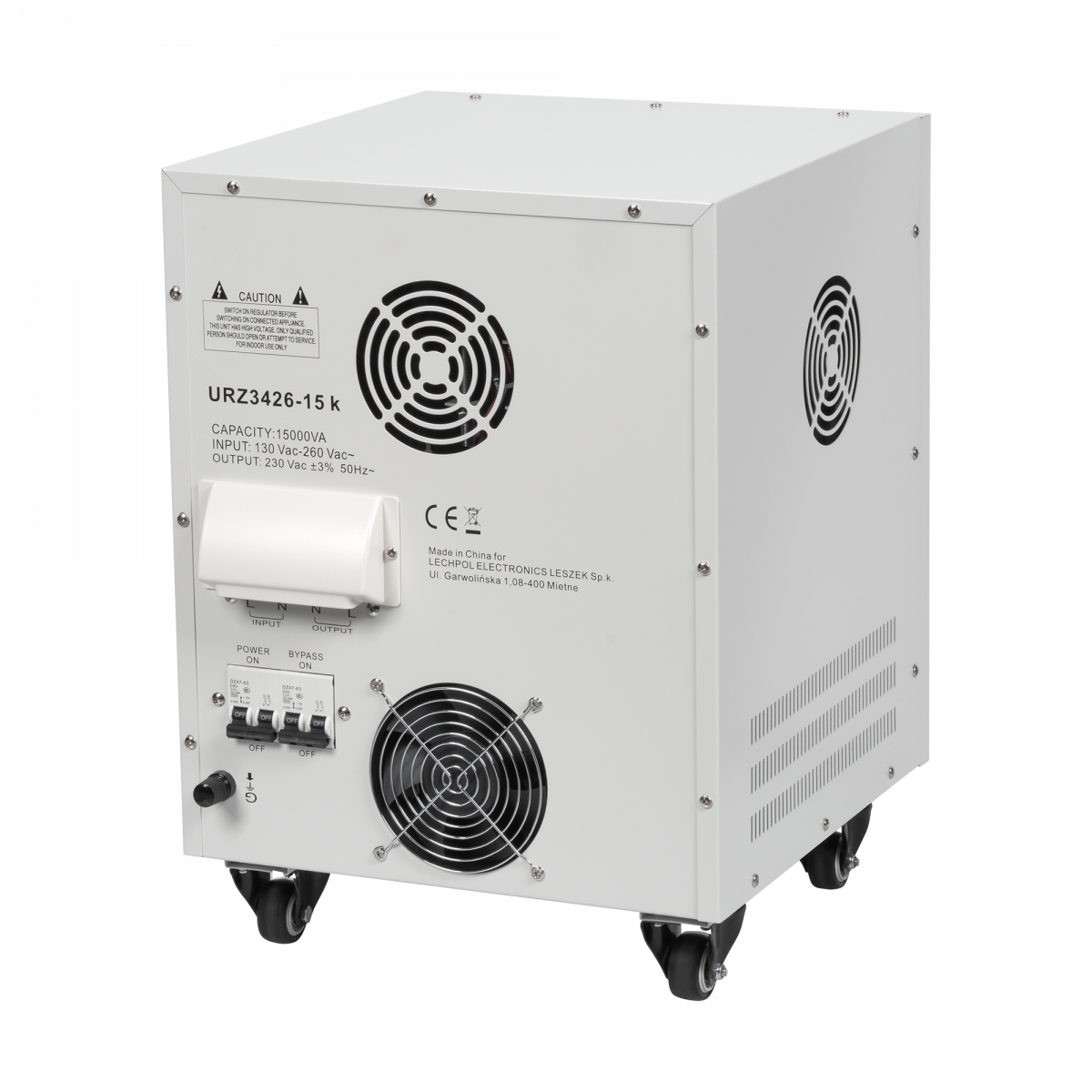 Автоматичний стабілізатор напруги KEMOT MSER-15000 (15000 ВА, серводвигун) - Зображення 2