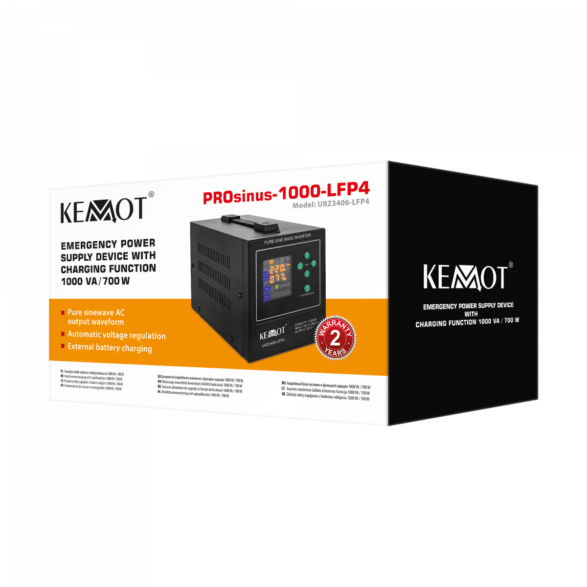 Блок аварійного живлення KEMOT PROsinus-1000-LFP4 URZ3406-LFP4 - Зображення 4