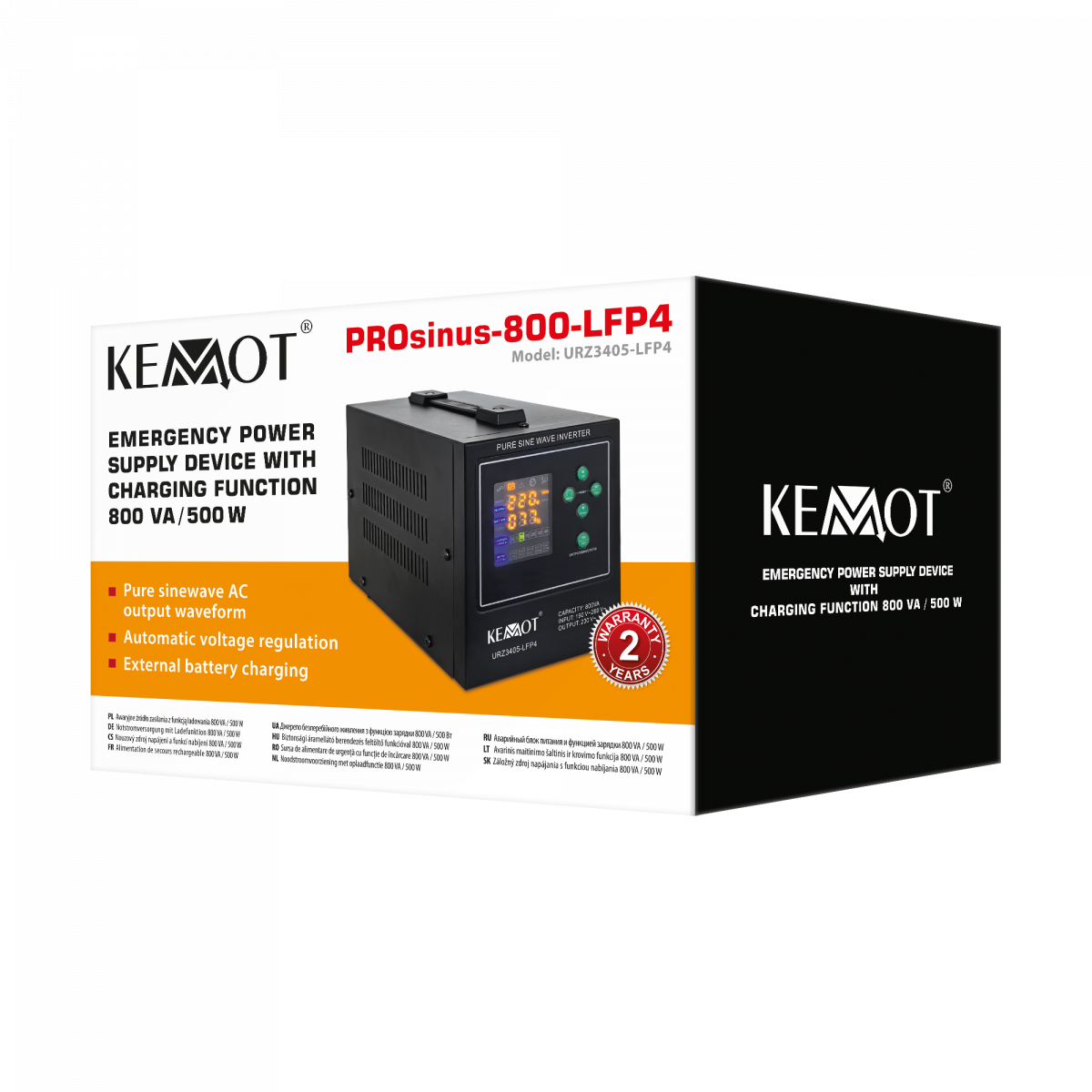 Блок аварійного живлення KEMOT PROsinus-800-LFP4 URZ3405-LFP4 - Зображення 4