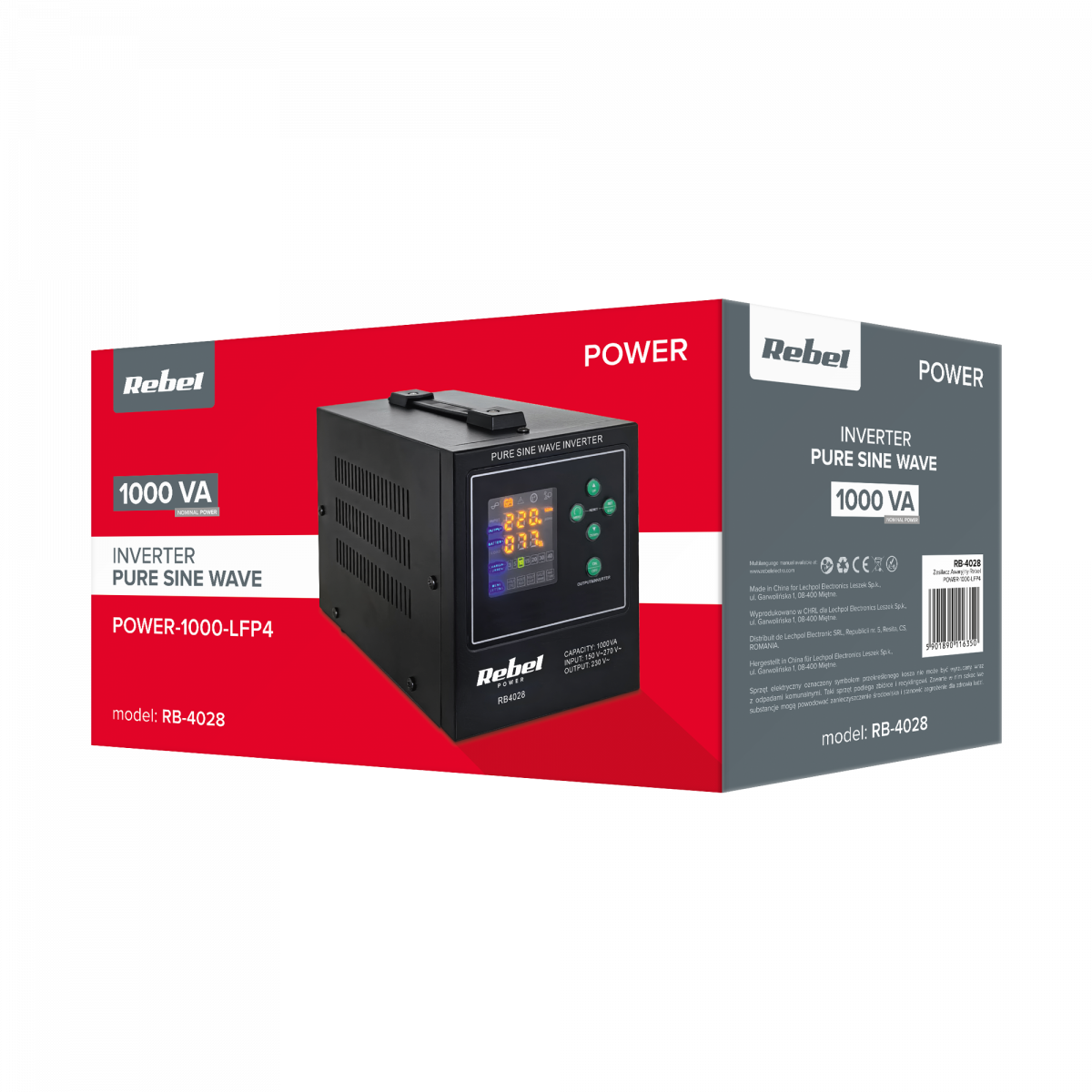 Джерело безперебійного живлення Rebel POWER-1000-LFP4 RB-4028 - Зображення 4