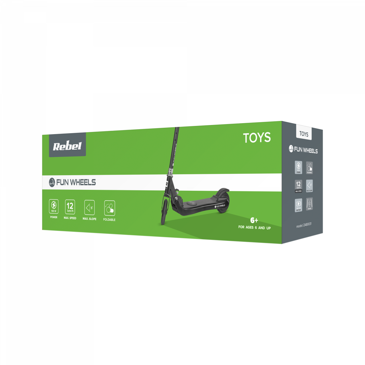 photo_2339-1 Дитячий електросамокат Rebel Fun Wheels, чорний ZAB0031BC - Зображення 4