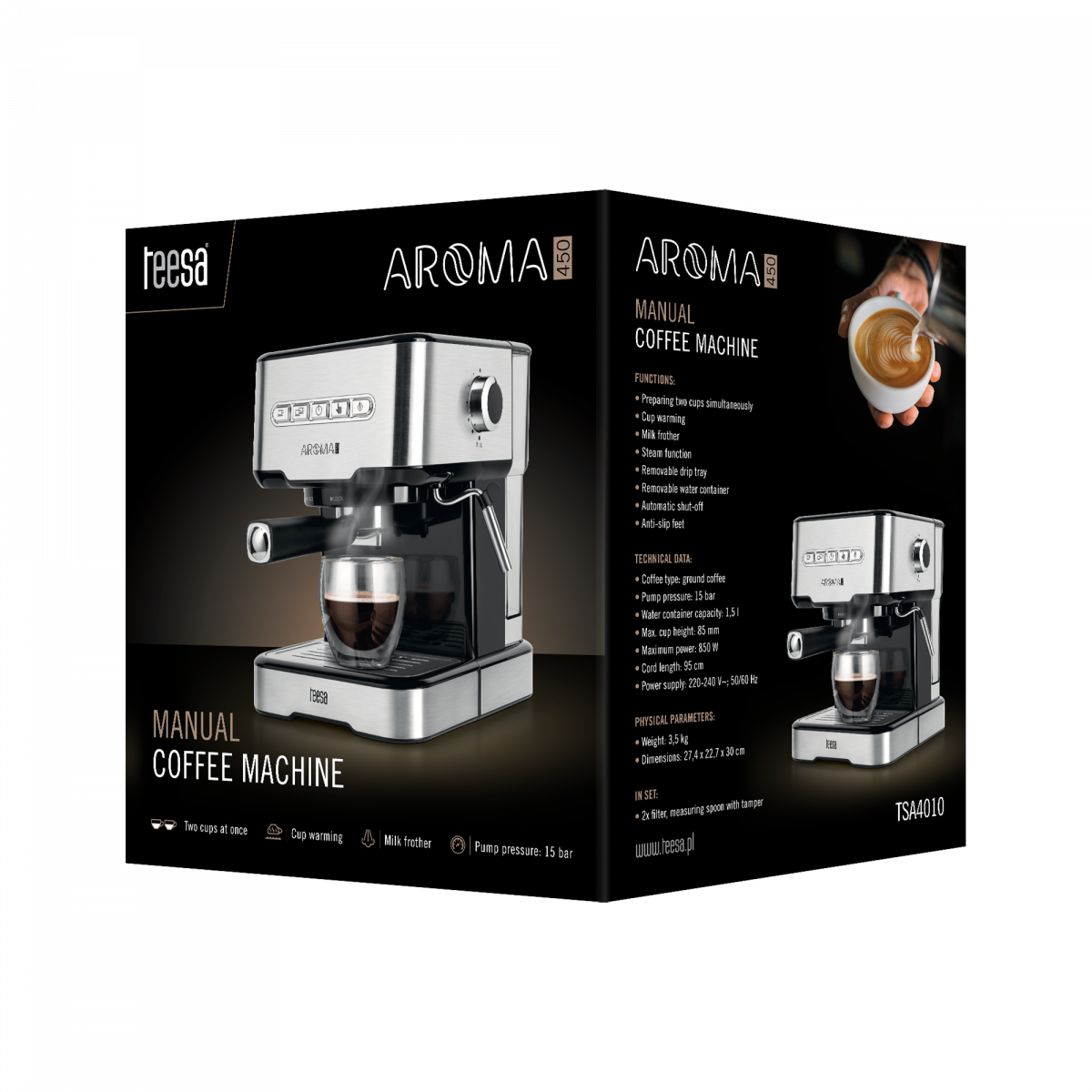 Кавоварка з фільтром TEESA AROMA 450 TSA4010 - Зображення 5