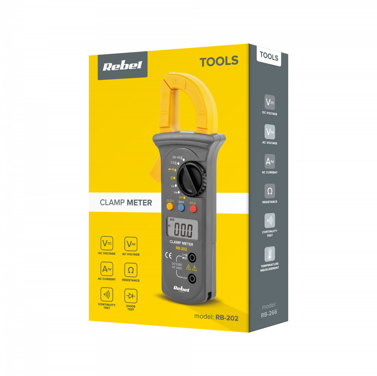 Вимірювач Струму Токові Кліщі Rebel Tools RB-202 MIE-RB-202 - Зображення 5