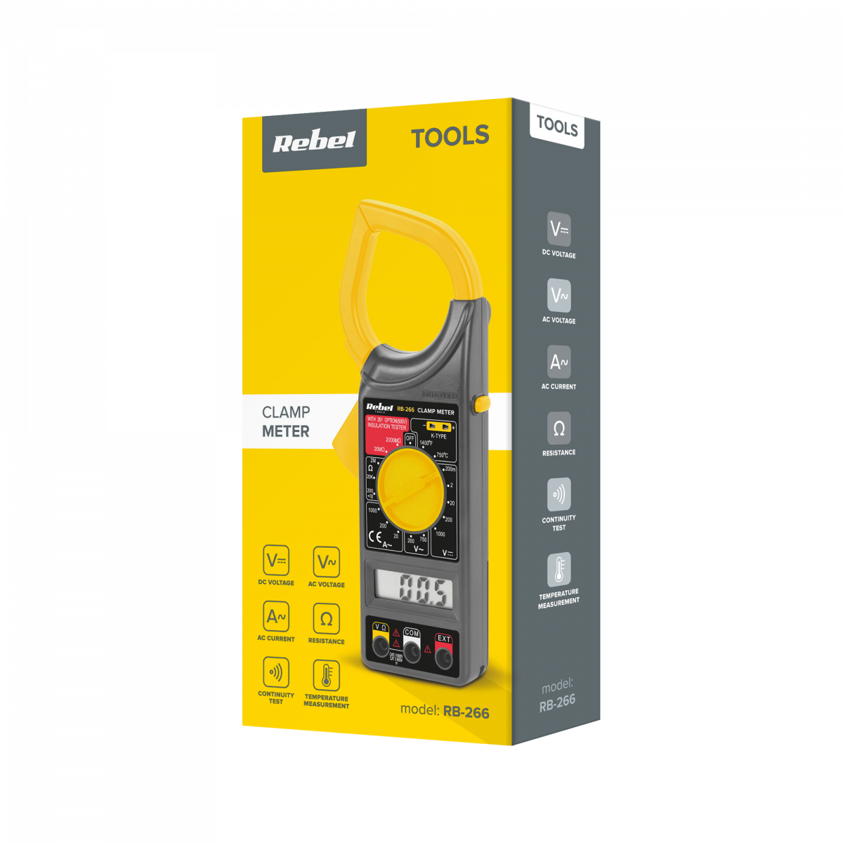 Кліщі Вимірювач Струму Rebel Tools RB-266 MIE-RB-266 - Зображення 5