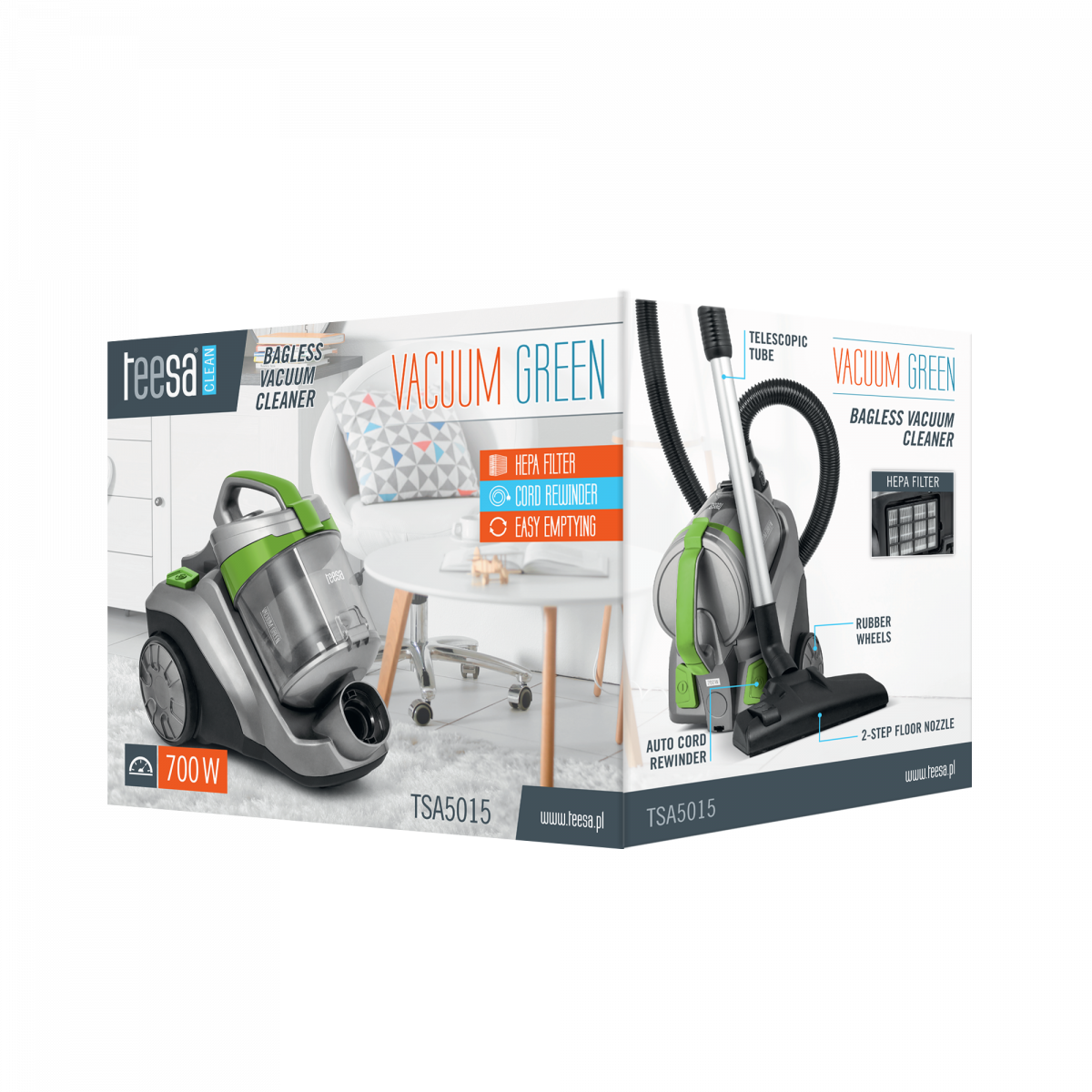 Пилосос без мішка Teesa VACUUM GREEN TSA5015 - Зображення 6