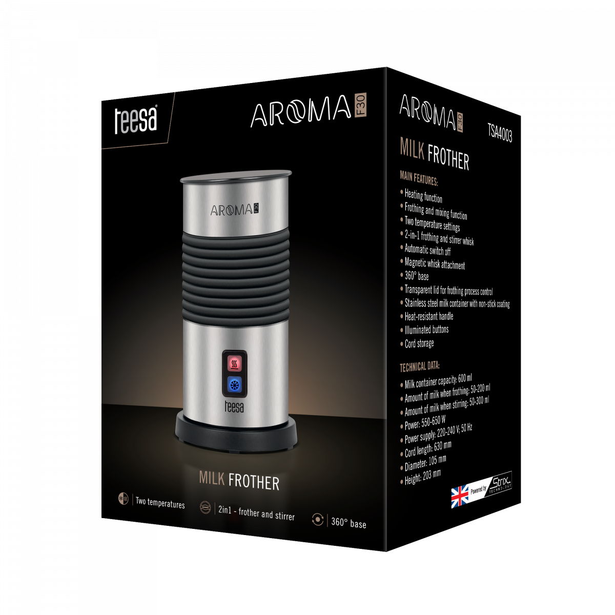 photo_9503 Спінювач молока Teesa AROMA F30 TSA4003 - Зображення 4