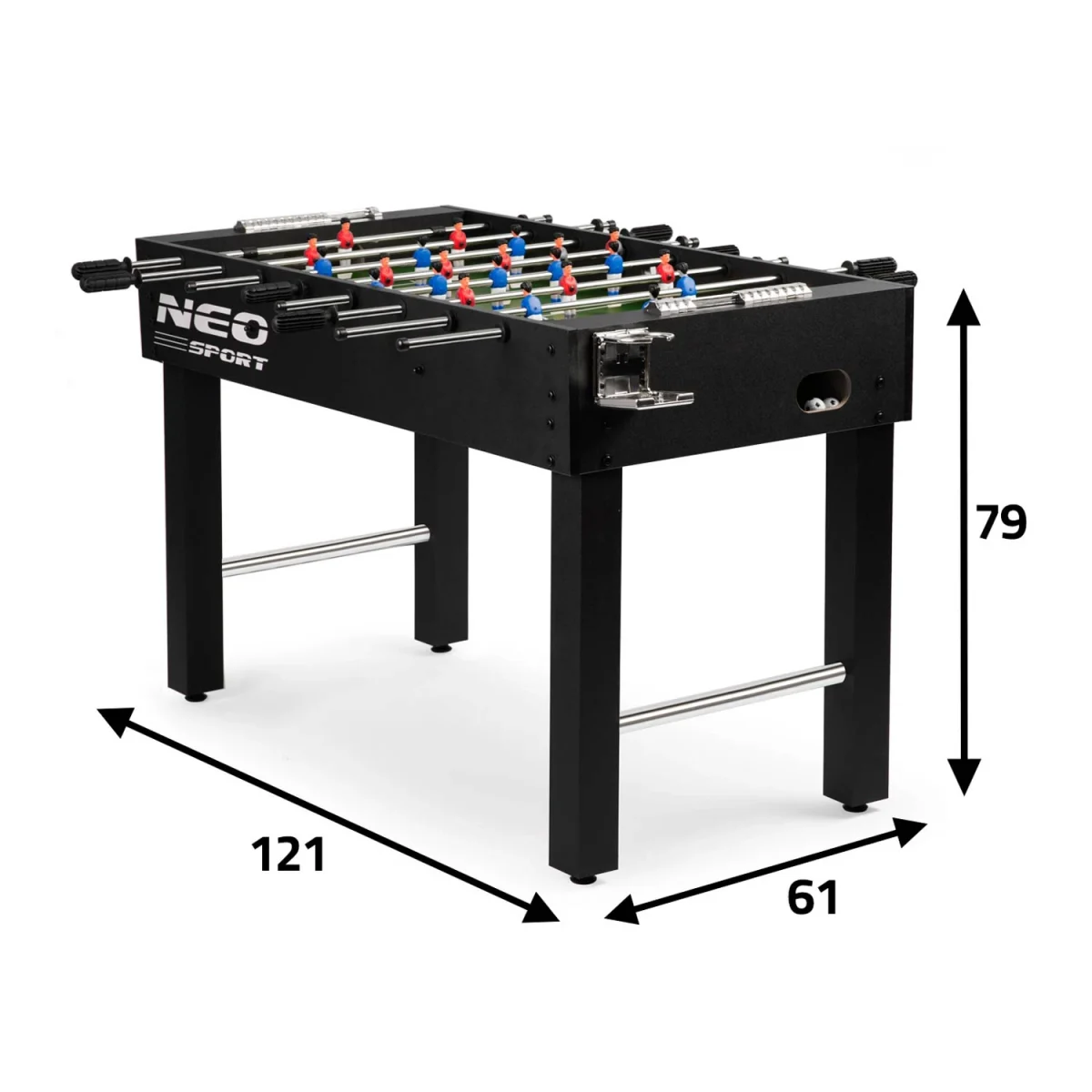 Стіл для настільного футболу Neosport NS-402, чорний для професійної гри - Зображення 10