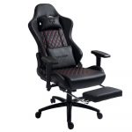 Геймерське крісло Lynxer Prestige Чорне з червоною вставкою - Зображення 3