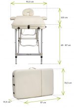 Масажний стіл BodyFit 3-х сегментний алюміній XXL для професіоналів - Зображення 8