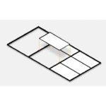 Стельова підвісна рама для шестикутної панелі освітлення чорний Hexagon - Зображення 3