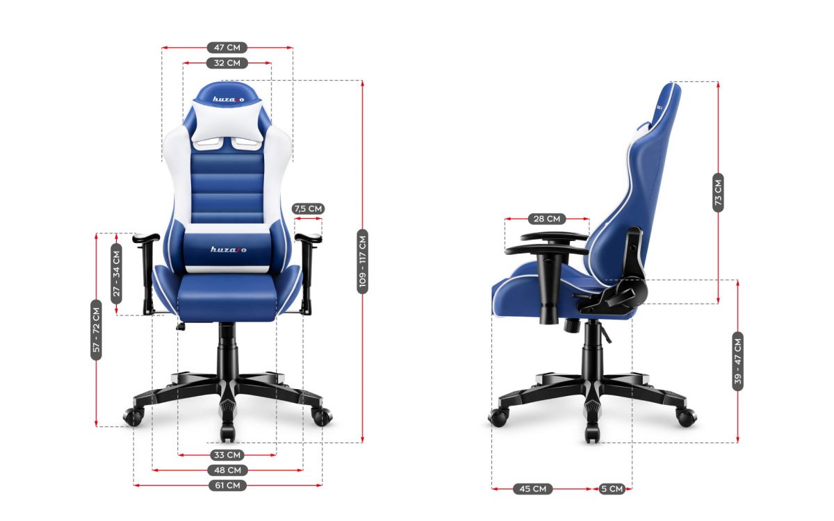 Ігрове крісло для геймерів HUZARO RANGER 6.0 Blue дитяче - Зображення 7