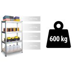 Металевий складський стелаж 174 x 80 x 40 см Plonos 470100 - Для зберігання товарів - Зображення 9