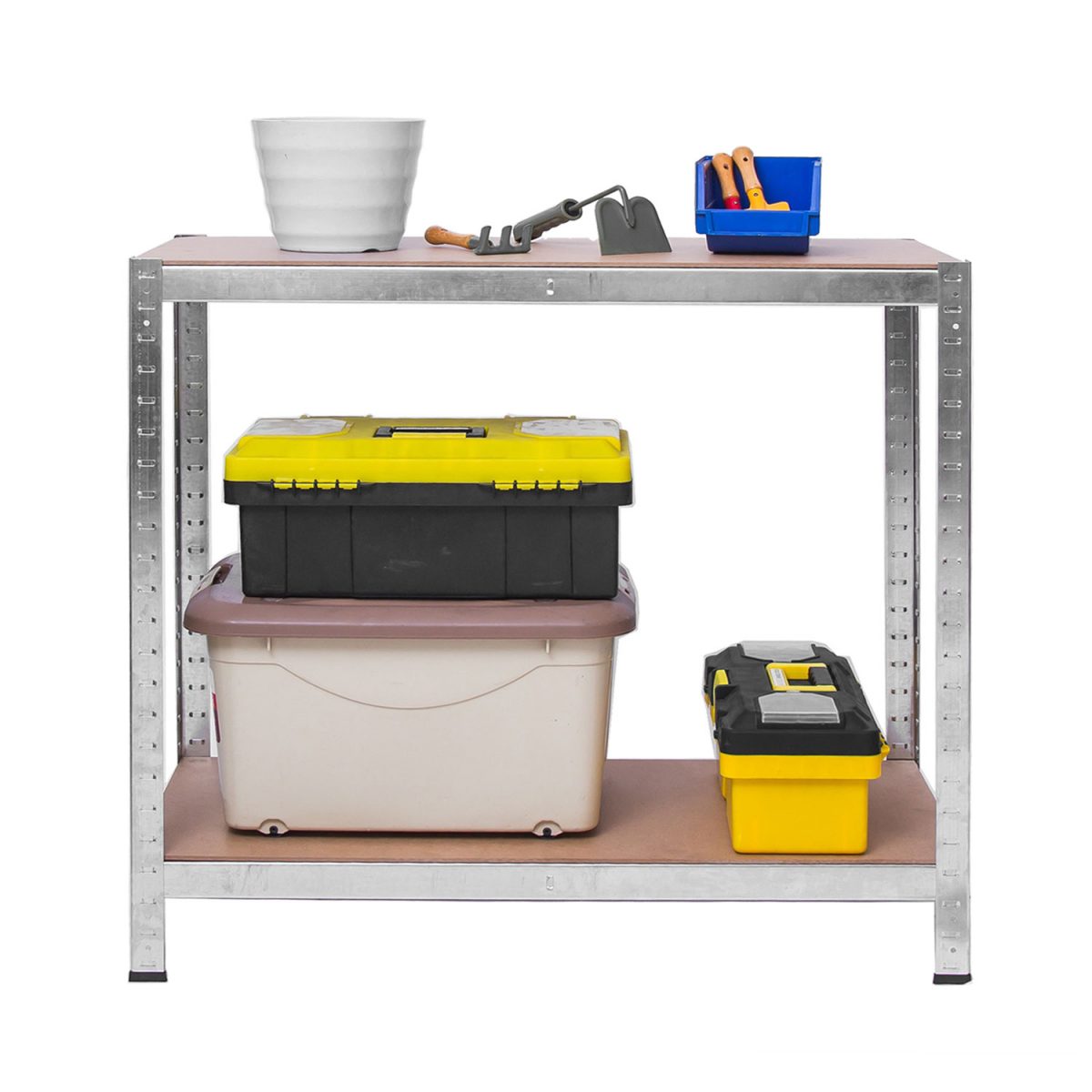 Металевий складський стелаж набір 2 шт. 150 x 75 x 30 см Plonos PL-700 - Економне рішення - Зображення 7