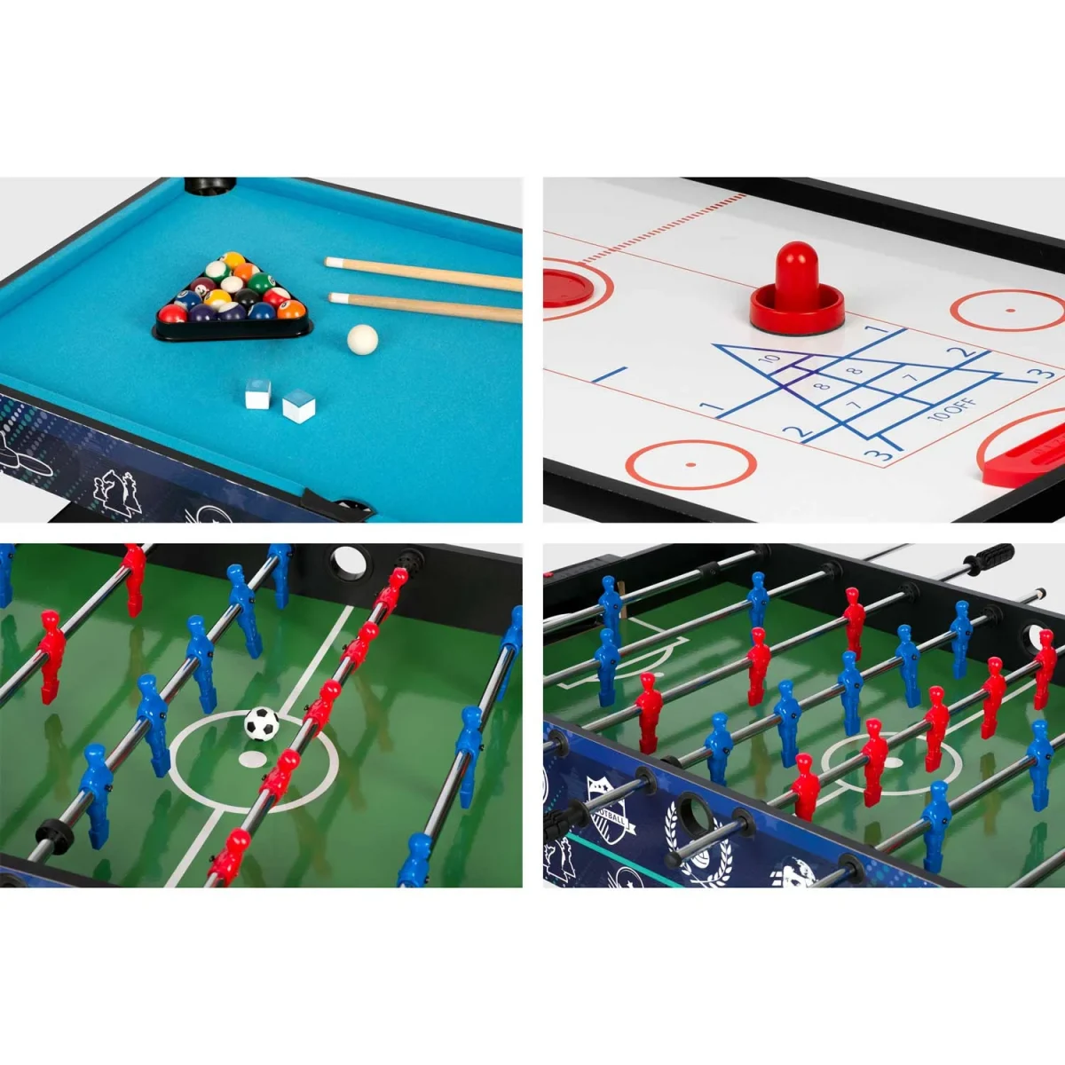 Мультиігровий стіл 12 в 1 106x59x90 см NS-801 чорний для різноманітних розваг - Зображення 9