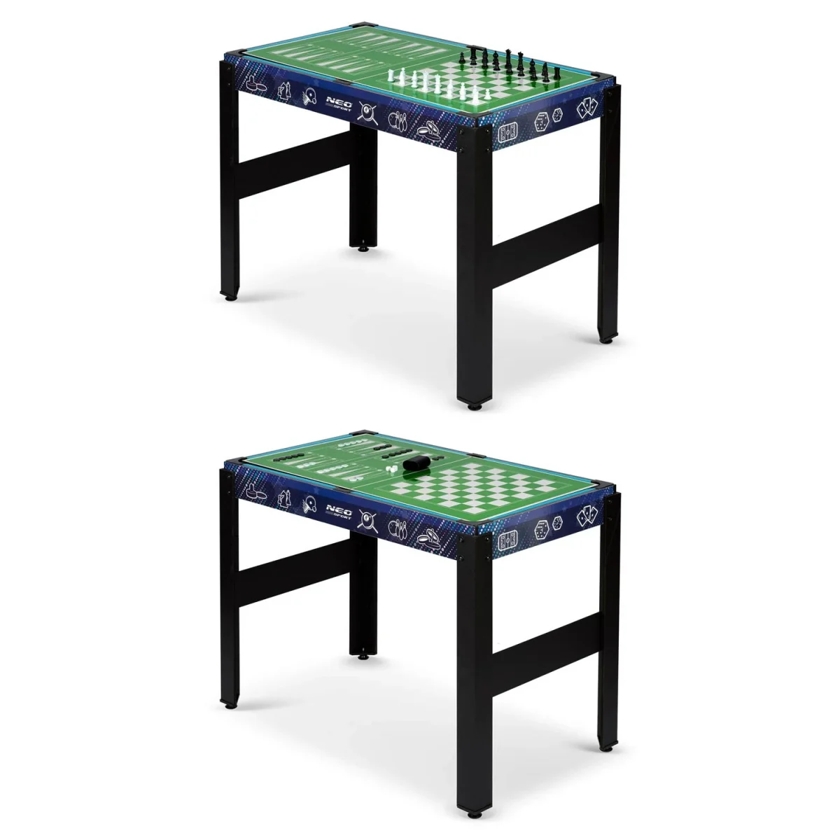 Мультиігровий стіл 12 в 1 106x59x90 см NS-801 чорний для різноманітних розваг - Зображення 5