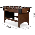 Настільний футбольний стіл Neo-Sport NS-804 (118 x 61 x 79 см) темно-коричневий для розваг - Зображення 13