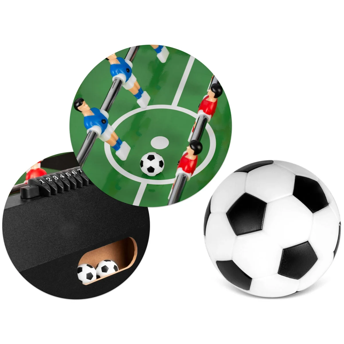 Настільний футбольний стіл Neosport 118x61x79 см NS-805 чорний для будь-якого інтер'єру - Зображення 10