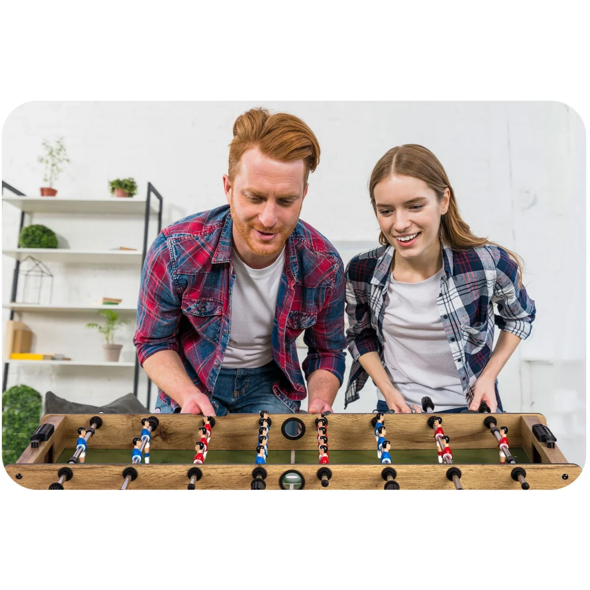 Настільний футбольний стіл Neosport 118x61x79 см NS-805 дерево для розваг - Зображення 8