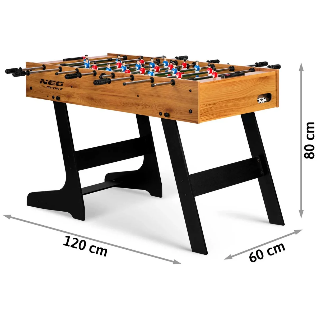 stol-do-gry-w-pilkarzyki-neos_25943 Настільний футбольний стіл Neosport 121 х 61 х 80 см NS-803 дерев'яний для домашнього відпочинку - Зображення 8