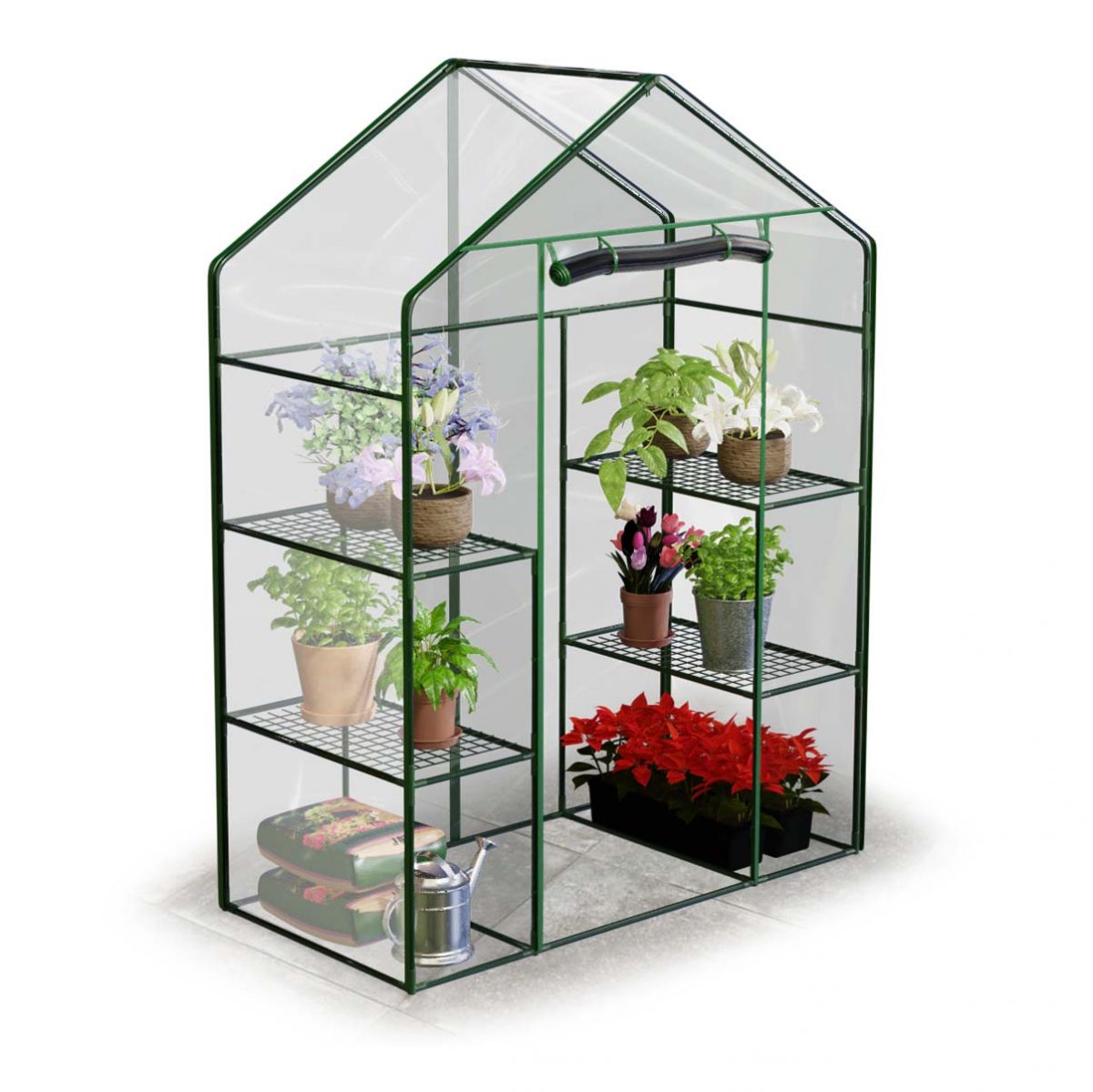 Теплиця з двома стелажами 140 x 71 x 195 см Plonos 4922 - Компактна та зручна - Зображення 7