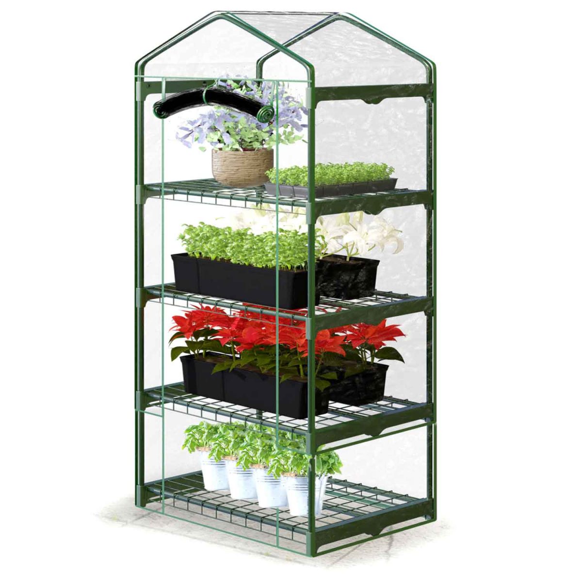 Теплиця-стелаж 70 x 50 x 160 см Plonos - Компактне рішення - Зображення 3