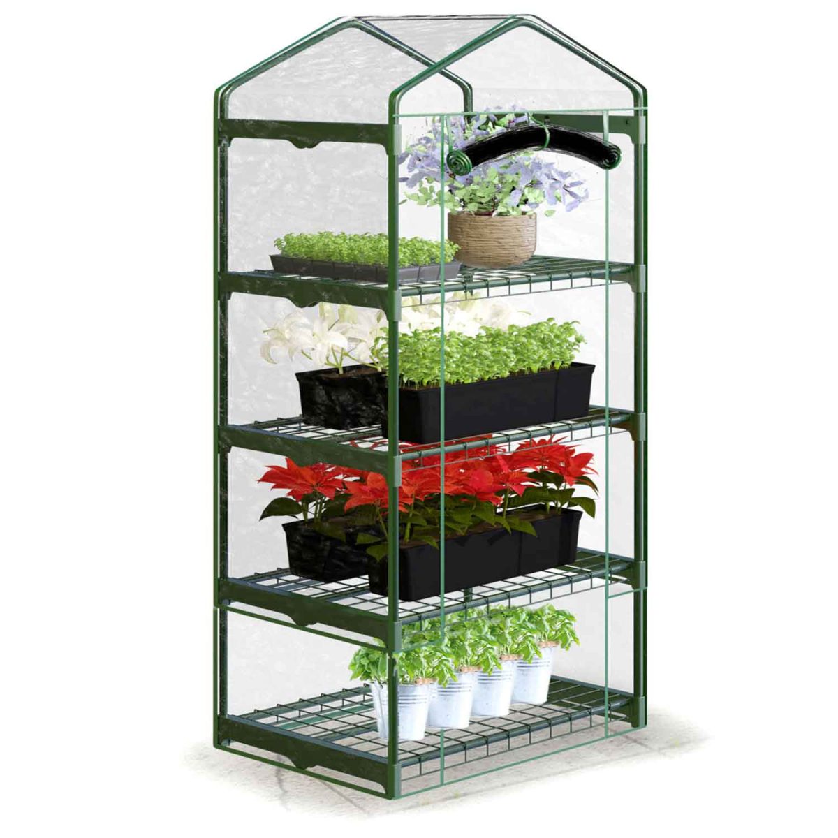 Теплиця-стелаж 70 x 50 x 160 см Plonos - Компактне рішення - Зображення 4