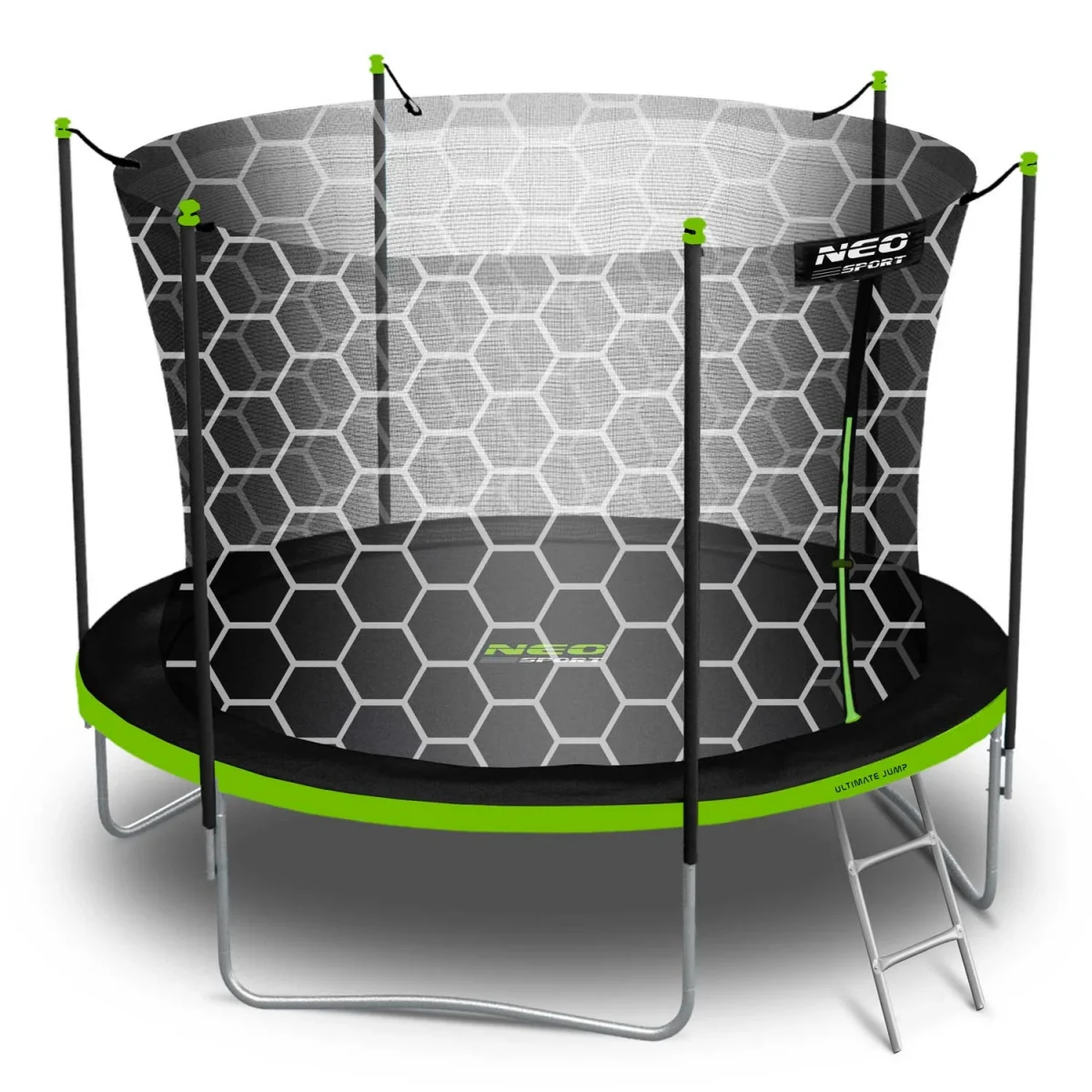Садовий батут Neo-Sport 10 футів з внутрішньою сіткою та драбиною - Зображення 4