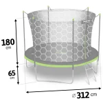 Садовий батут Neo-Sport 10 футів з внутрішньою сіткою та драбиною - Зображення 5