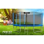 Садовий батут із зовнішньою сіткою та драбиною Neo-Sport 13 футів/404 см - Зображення 8