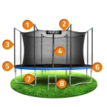 Садовий батут Neo-Sport 13 футів/404 см із внутрішньою сіткою та драбиною - Зображення 12