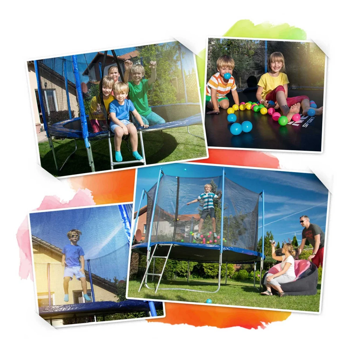 trampolina-ogrodowa-14ft-435c_34118 Садовий батут Neo-Sport 14 футів із зовнішньою сіткою і драбиною - Зображення 7